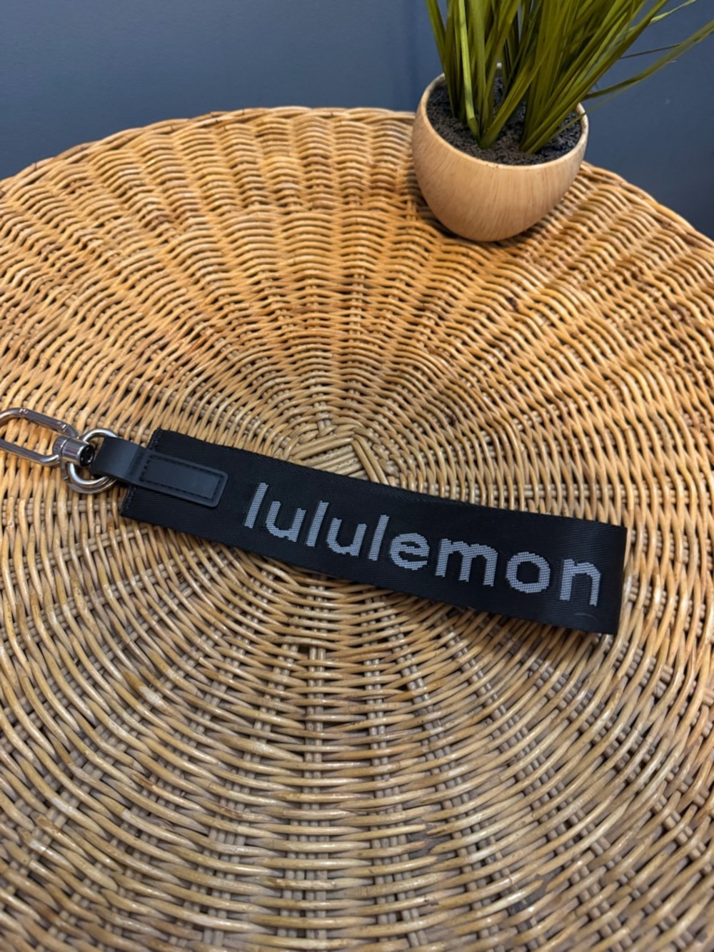 lululemon Black Logo Wrist Strap